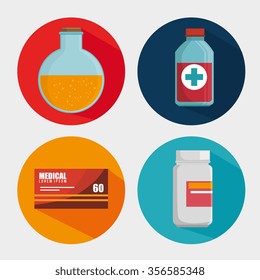 Medical healthcare graphic design, vector illustration icons