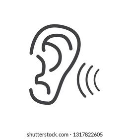 Medical Healthcare Hearing Icon Stock Vector (Royalty Free) 1317822605 ...