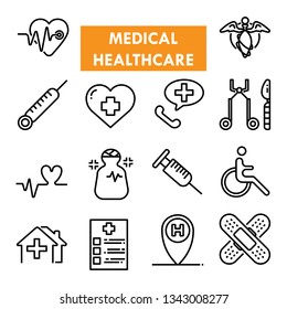 medical healthcare icon set