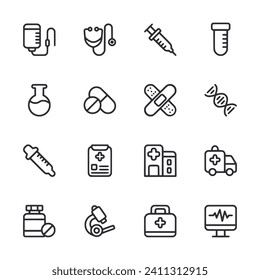 Medical and Healthcare icon set