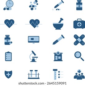 Medical  Healthcare Icon Set  Clinic, Pharmacy, Science  Wellness Vector Pack