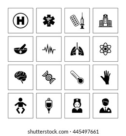 Medical & Healthcare Icon Set. Eps-10.