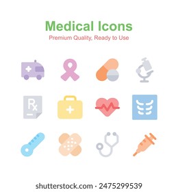 Medical and healthcare icons, premium quality ready to use