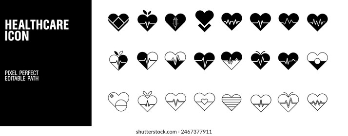 Medical and Healthcare Icons Set Professional Symbols vector design