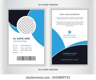 Medical healthcare identity badge template