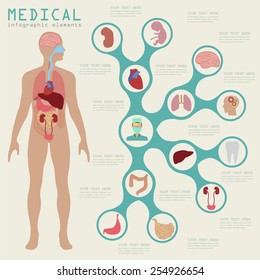 Medical and healthcare infographic, elements for creating infographics. Vector illustration