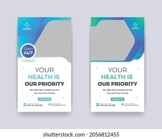 Medical Healthcare Instagram Story Template Design