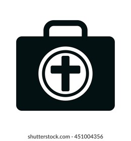 Medical healthcare isolated flat icon, vector illustration graphic.
