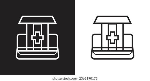 Medical and Healthcare Line Art Style icon and logo design