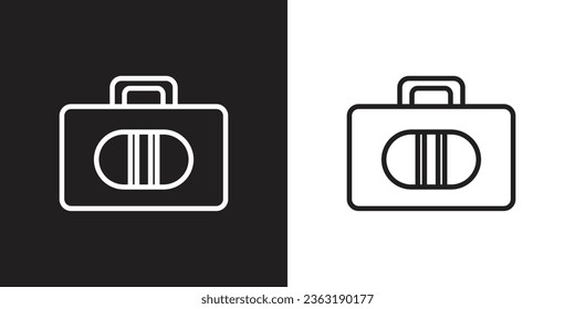 Medical and Healthcare Line Art Style icon and logo design