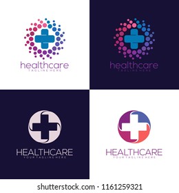 Medical health-care logo design template.- vector logo