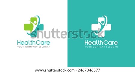 medical healthcare logo design vector symbol cross icon illustration