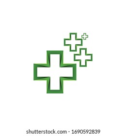 medical , healthcare logo for your practice. cross / plus logo Ideas. Inspiration logo design. Template Vector Illustration. Isolated On White Background