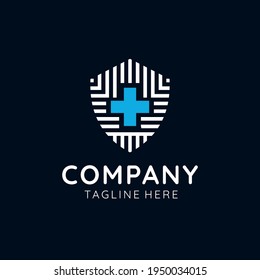 Medical - Healthcare - Plus Logo - Security - Shield Logo