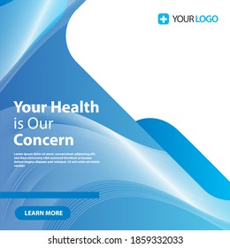 Medical healthcare post social media template for promotional