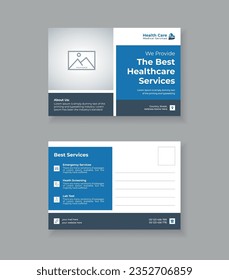 Medical And Healthcare Postcard Template