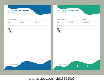Medical healthcare prescription design template 
