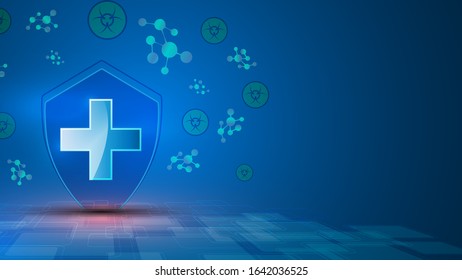 medical healthcare protect virus concept background design eps 10 vector