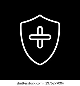 Medical and healthcare protection vector icon.
