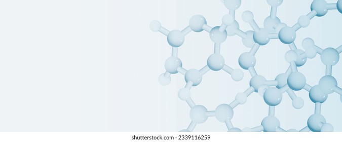 medical healthcare research banner with molecule cell design vector