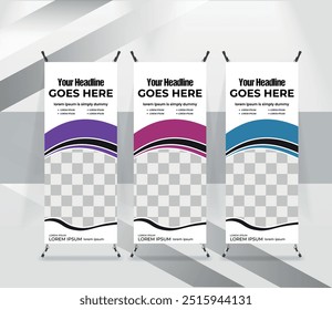 Medical healthcare roll up banner or Awesome X Banner Stands design template