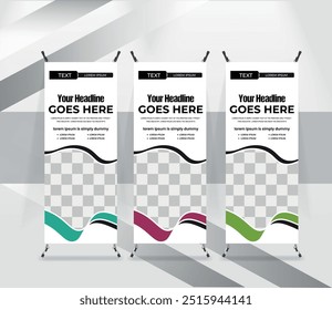 Medical healthcare roll up banner or Awesome X Banner Stands design template