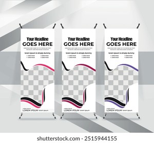 Medical healthcare roll up banner or Awesome X Banner Stands design template