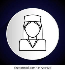 Medical healthcare round icon graphic design, vector illustration