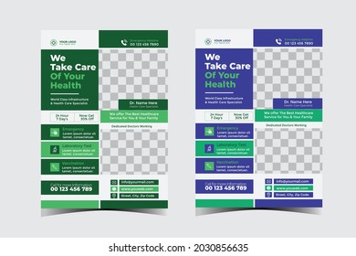 Medical and Healthcare Service Flyer Design Template