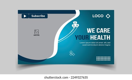 Medical healthcare services provide world health day video thumbnail and web banner template