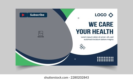 Medical healthcare services provide world health day video thumbnail and web banner template