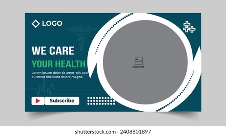 Medical healthcare services provide world health day video thumbnail and web banner template