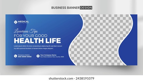 medical healthcare social media cover banner design