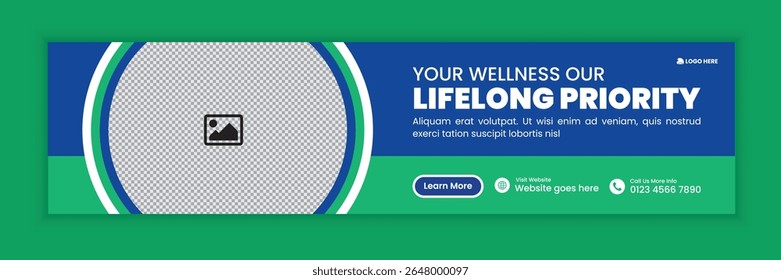 Medical and healthcare social media cover banner or web banner template