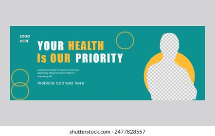 Medical healthcare social media facebook cover and web banner template