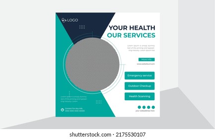 Medical Healthcare Social Media Instagram Post Template