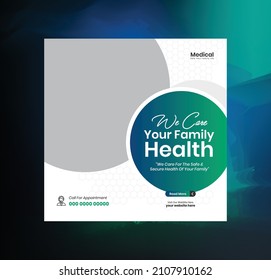 Medical Healthcare Social Media Post Template