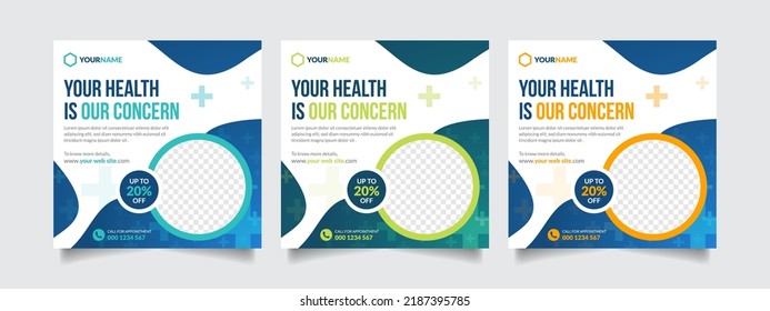 Medical And Healthcare Social Media Post Or Flyer Banner Template