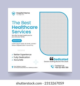 Medical healthcare social media post template design, medical social media post design template, promotional medical square web banner for hospital, medical instagram post template, clinic