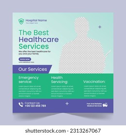 Medical healthcare social media post template design, medical social media post design template, promotional medical square web banner for hospital, medical instagram post template, clinic