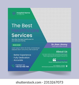 Medical healthcare social media post template design, medical social media post design template, promotional medical square web banner for hospital, medical instagram post template, clinic