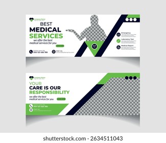 Medical healthcare social media post template design. Healthcare post social media vector.
Bundle of Healthcare, Template Design For Social Media Posts Set.