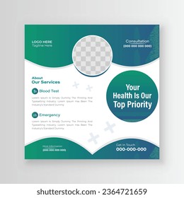 Medical Healthcare Social Media Post-Banner Or Template Design