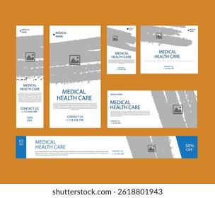  Medical Healthcare Social Media Post-Banner Design. Free Marketing Agency Social Media Post Or Social Media Template Vector Design