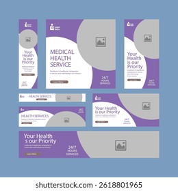  Medical Healthcare Social Media Post-Banner Design. Free Marketing Agency Social Media Post Or Social Media Template Vector Design