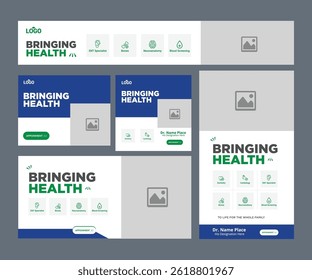  Medical Healthcare Social Media Post-Banner Design. Free Marketing Agency Social Media Post Or Social Media Template Vector Design