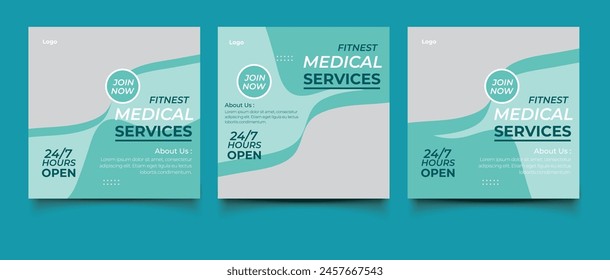 Medical Healthcare Square Flyer Social Media Post