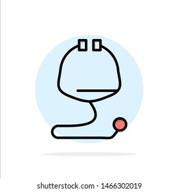 Medical, Healthcare, Medical, Stethoscope Abstract Circle Background Flat color Icon. Vector Icon Template background