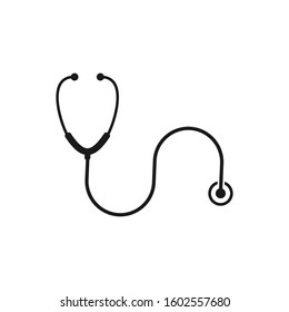 medical healthcare stethoscope heartbeat diagnostic vector logo design template