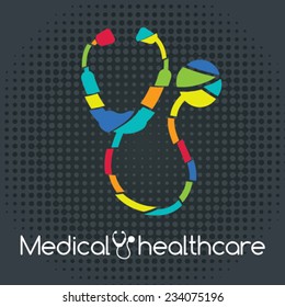 medical healthcare. A stethoscope icon Vector illustration. medical design